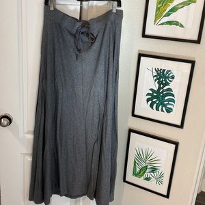 Grey jersey maxi skirt